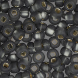 6/0 Czech Seed Beads #038 Silver Lined Matte Grey 22g