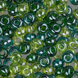 6/0 Perles de rocailles tchèques #017 Tr Lustre Sea Green Mix 22g