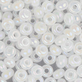 6/0 Perles de rocailles tchèques #033 Opaque Pearl White AB 22g