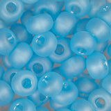 2/0 Perles de rocailles tchèques #065 Transparent Matte Light Aqua AB 22g