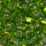 2/0 Perles de rocailles tchèques #025 Vert citron doublé d'argent 22g