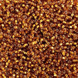 10/0 Czech Seed Beads Silver Lined Topaz 500g
