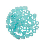 Glass Tile Beads Opaque Turquoise 50/pk