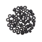 Glass Crow/Pony Beads 6x4mm Black 50/pk