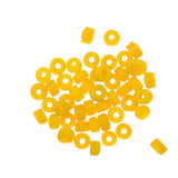 Glass Crow/Pony Beads 6x4mm Yellow 50/pk