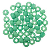 Glass Crow/Pony Beads 9x6mm Medium Green 50/pk