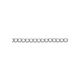 Chain Curb 2x3mm Links Rhodium 1m