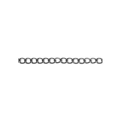 Chain Curb 2x3mm Links Hematite 1m