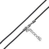 Collier Faux Suede 18" Noir 1/pk