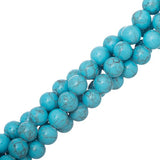 Perles bleu turquoise de 8 mm (synthétique/teinté) 15-16" Strand