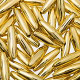 Perles spaghetti en plastique 500/pqt - Or métallique