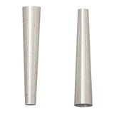Cônes en aluminium argenté de 37 mm 100/pk
