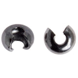 Couvercle à sertir 4mm Gunmetal 100/pk