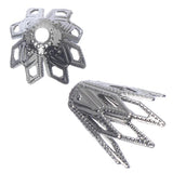 Capuchons en perles de nickel 9 x 10 mm 10/pk