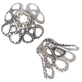 Capuchons en perles de nickel de 12 mm 100/pk