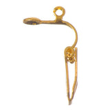 Boucles d'Oreilles à Clip Dorées avec Boucle 10/pqt