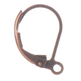 Boucles d'oreilles à levier en cuivre antique 50/pk
