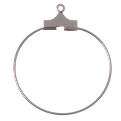 25mm Nickel Beadable Round Hoops 10/pk