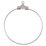 30mm Silver Beadable Round Hoops 50/pk