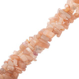 Pierre de soleil (pêche naturelle) Perles Chips 32" Strand
