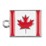 Breloque en Métal 7/8" Drapeau du Canada 5/pqt
