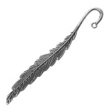 Bookmark Feather 4.5 Inch Antique Silver 5/pk