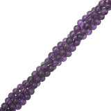 Perles d'améthyste de 4 mm (naturelles) 15-16" Strand