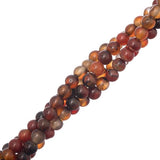 Perles d'agate de 6 mm (naturelles/teintes) brin de 15 à 16 po