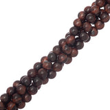 Tiger Eye Red Beads 6mm Round (Natural/Dyed) 15-16" Strand