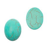 Cabochons de pierres précieuses ovales turquoise 15x20mm 2/pk