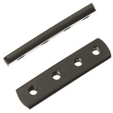 Perles d'espacement en os noir à 4 trous 10/pk