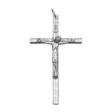 Pendentif crucifix en métal nickelé de 2 po 1/pqt