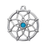 Pendentif Attrape Rêve avec Pierre Turquoise 5/pqt