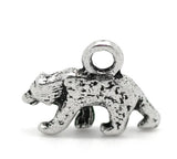 Bear Metal Charm 12x16mm 5/pk