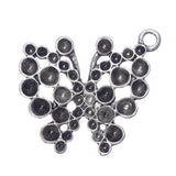 Pendentif en métal papillon 1 1/8" 1/pqt