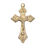Pendentif en métal crucifix doré de 1 1/4 po 1/pqt