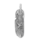 Feather / Eagle Metal Pendant 51x15mm 1/pk