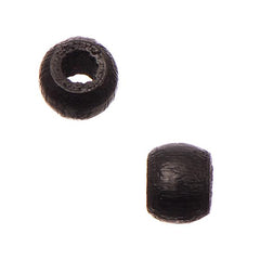 6mm Black Wood Mini Pony Beads 50/pk