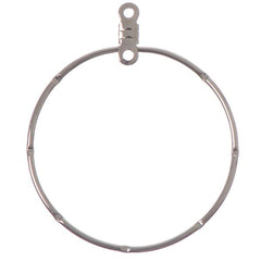 32mm Nickel Knotched Round Hoops 50/pk