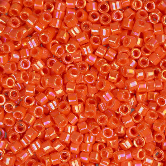 11/0 Delica Bead #0161 Opaque Orange AB 5.2g