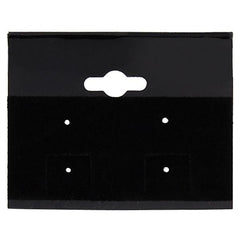 Plastic Earring Cards 2" Black Velvet 10/pk