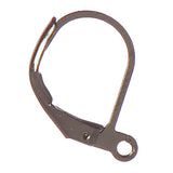 Lever Back Ear Wire 15mm Gunmetal 50/pk