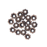 Capuchons de perles en cuivre antique de 6 mm 20/pqt