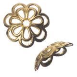 Capuchons de perles dorées de 14 mm 20/pk