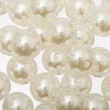 Round Plastic Pearls 12mm White 50/pk
