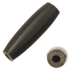 1" Perles Pipe Hairbone Noires 10/pk
