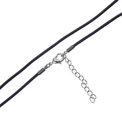 Necklace Leather Cord 18" Black 1/pk