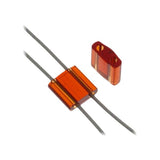 5x5mm Perles Tila Japonaises Ambre Foncé Transparent 5.2g