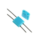 Perles Tila Japonaises 5x5mm Bleu Turquoise Opaque 5.2g