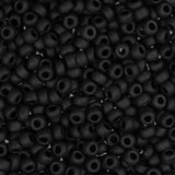 11/0 Miyuki Seed Beads #0401F Opaque Matte Black 22g